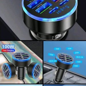 100W Multi-Port Fast Charging Car Charge